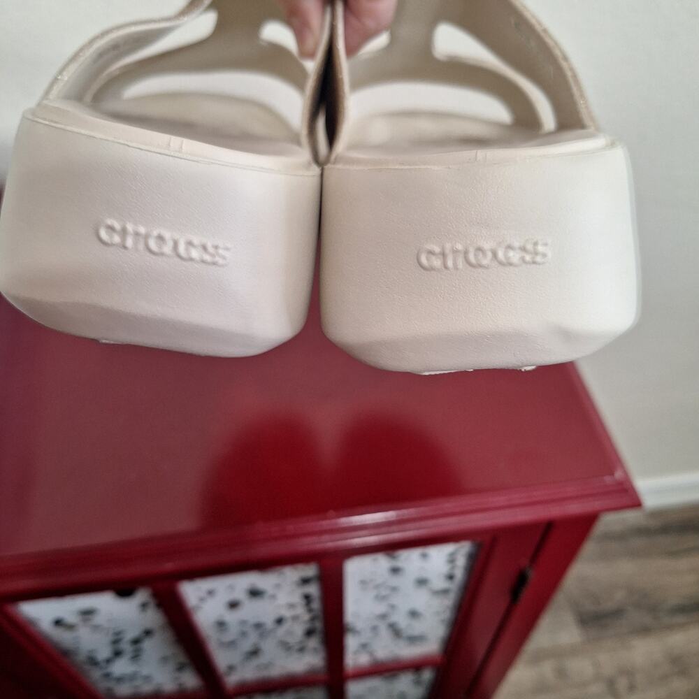 Crocs Women's Getaway Platform H-Strap Wedge Sandals Gold Tan Womens 9 - Picture 3 of 6